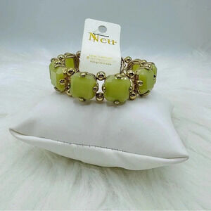 Green & Gold Fashion Jewelry Beaded Bracelet